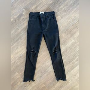 A&F Super skinny high rise ankle jeans